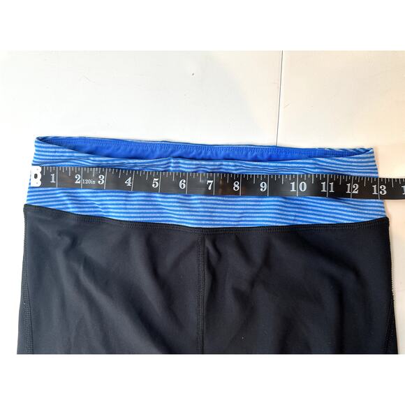 Under Armour HeatGear Compression Leggings Women’s Small Black/Blue - Picture 7 of 10